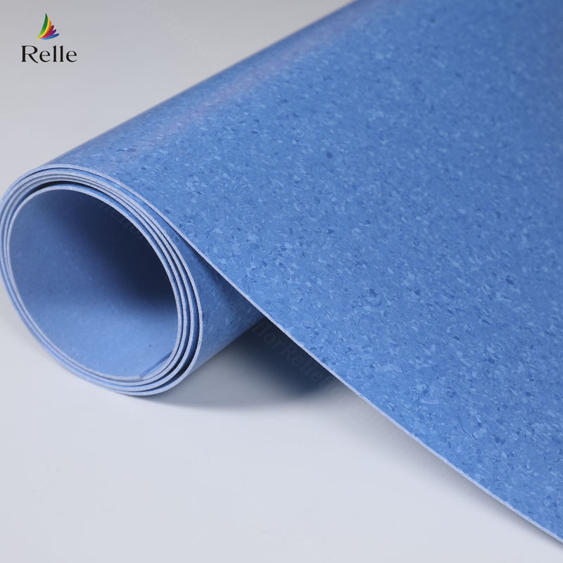 Sân bay tấm Linoleum sàn dầu lanh / Rosin phủ phủ sàn Lino màu xám