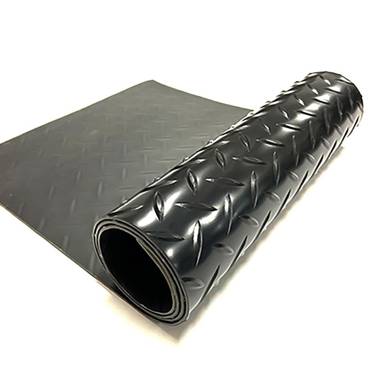 Đen cao su sàn nhà để xe 1.22m chiều rộng cao su sàn phòng tập thể dục 4mm dày