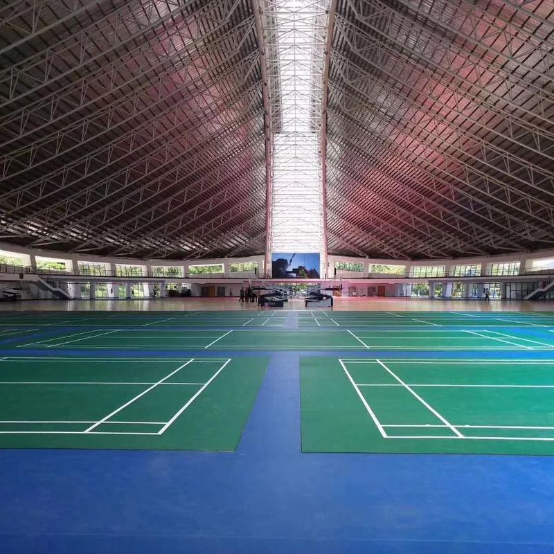 Indoor Relle PVC thể thao sân bóng lông BWF sàn thảm 6.0mm 1.0mm/1.2mm Wear Layer