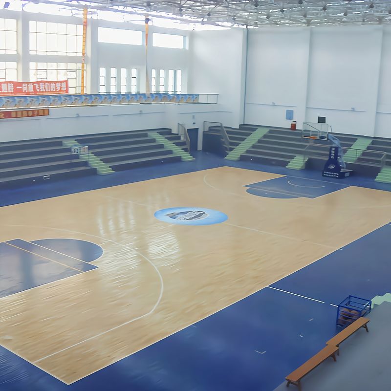 Lớp dán PVC Vinyl Roll sàn cho sân bóng rổ tăng hiệu suất và an toàn