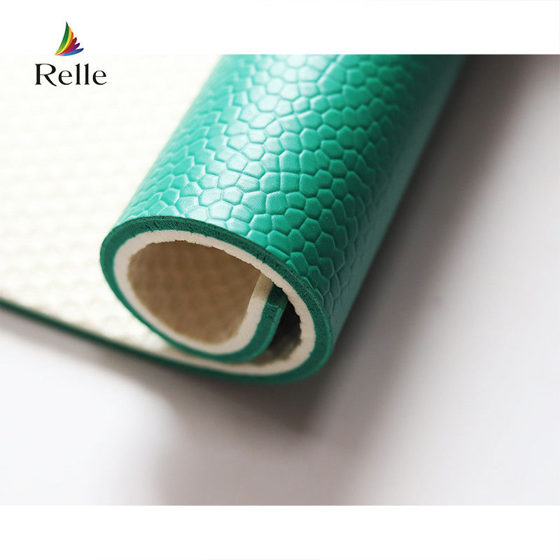 Green Badminton Court Sports Floor Mat Roll in Relle Vật liệu PVC tổng hợp cho thể thao