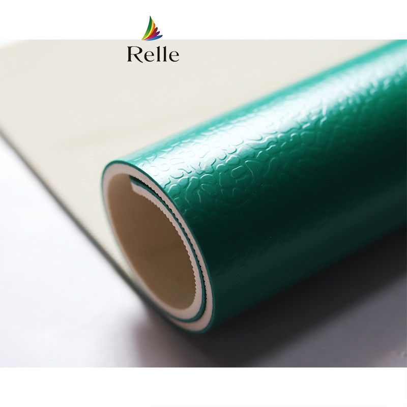 Green Badminton Court Sports Floor Mat Roll in Relle Vật liệu PVC tổng hợp cho thể thao