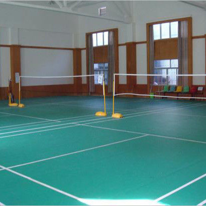 Green Badminton Court Sports Floor Mat Roll in Relle Vật liệu PVC tổng hợp cho thể thao