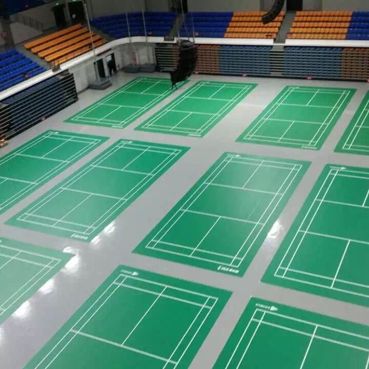 Phụ kiện sàn được cung cấp Relle PVC Vinyl sàn cuộn cho sân đấu badminton trong nhà