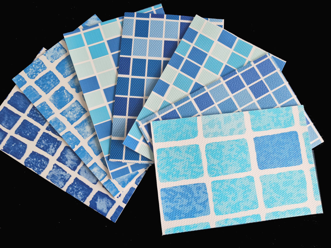 Liner hồ bơi Mosaic xanh chống nước 1.2mm 1.5mm Liner vinyl cho hồ bơi dưới lòng đất