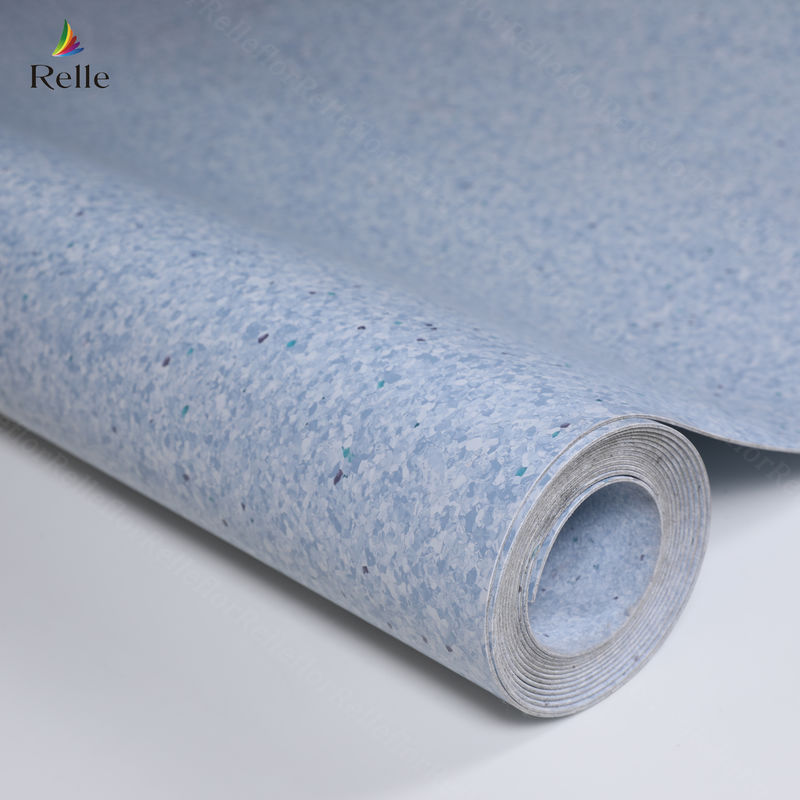 Sàn vinyl đồng nhất PVC Relle cho ứng dụng bệnh viện ở Quảng Đông Per Roll