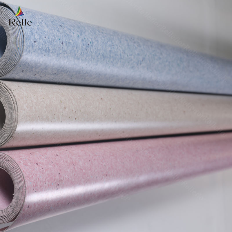 Sàn vinyl đồng nhất PVC Relle cho ứng dụng bệnh viện ở Quảng Đông Per Roll