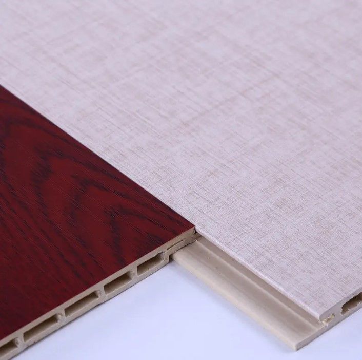 Bảng tường trang trí tích hợp với sợi tre PVC hiện đại