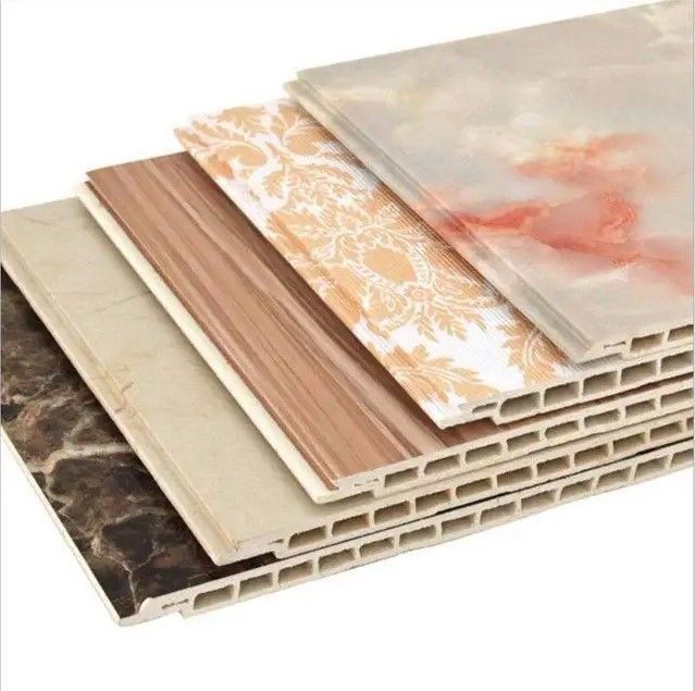 Bảng tường trang trí tích hợp với sợi tre PVC hiện đại
