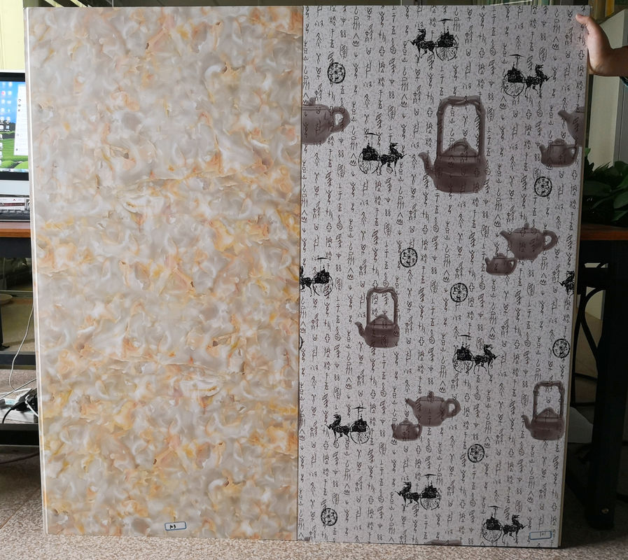 Bamboo Fiber PVC Bàn tường trang trí dày 10mm cho phòng khách
