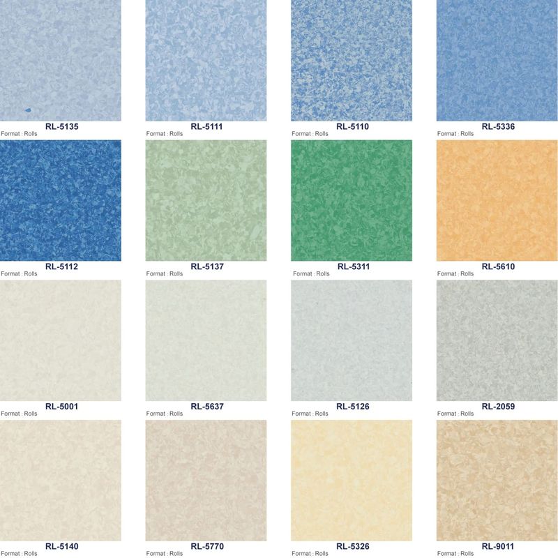 Glue Down Soundproof PVC Homogeneous Floor Linoleum Vinyl Floor 2mm-3mm Độ dày