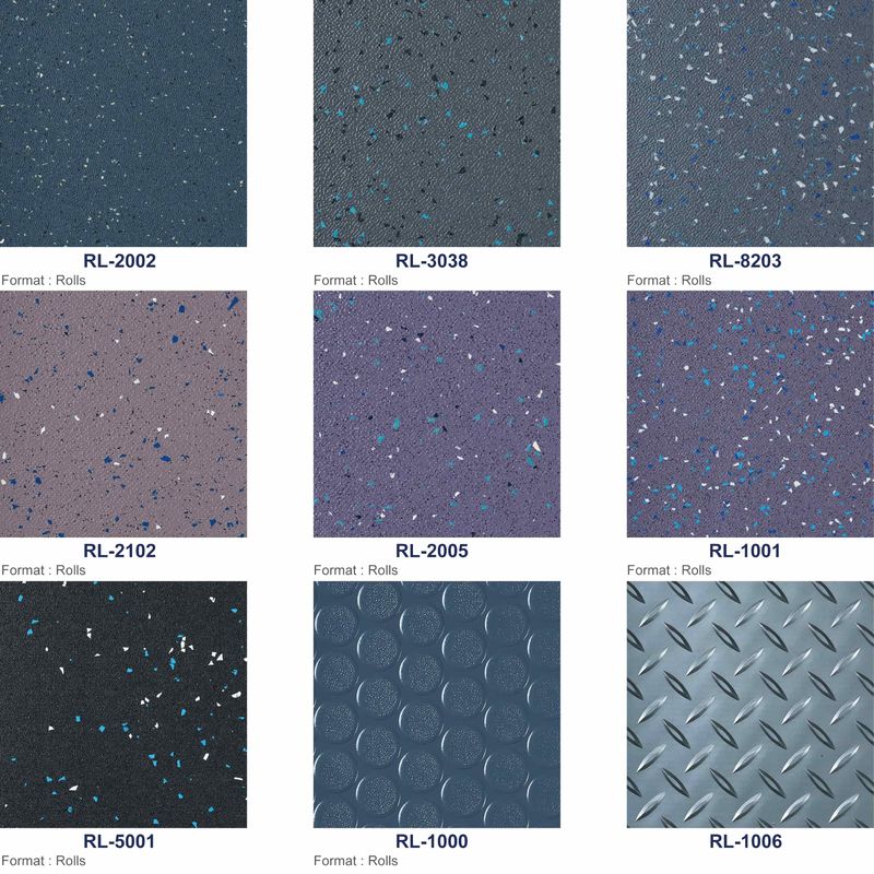 Sàn vinyl không trượt màu xám sàn PVC thương mại sàn vinyl không trượt công nghiệp