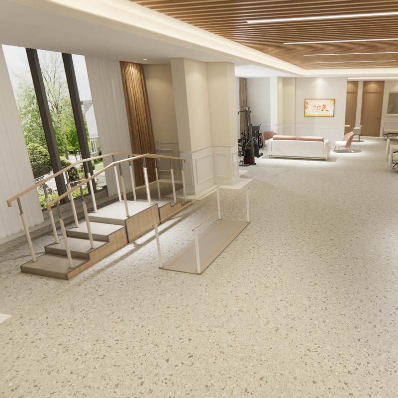 Sàn nhà toàn diện cho người cao tuổi trong viện dưỡng lão – Kiểu dáng đồng nhất, vệ sinh, đạt chuẩn y tế