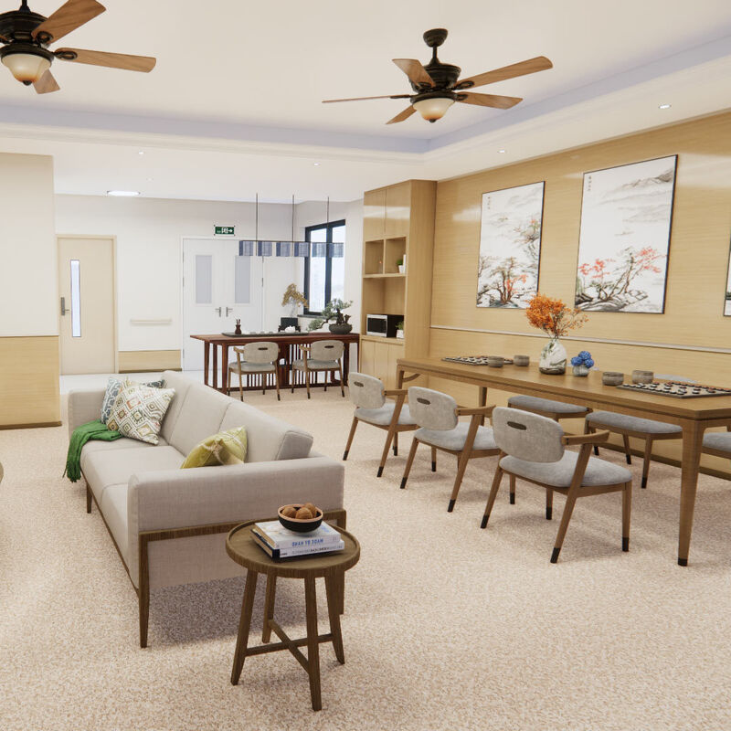 Sàn đồng nhất chịu va đập với bề mặt chống xước cho phòng bệnh nhân viện dưỡng lão