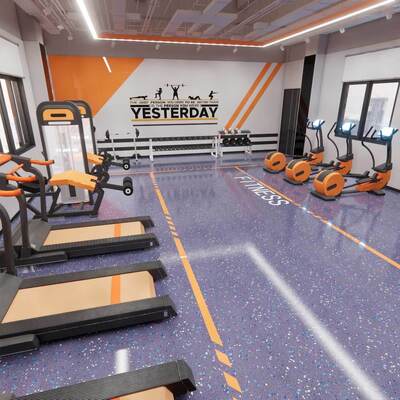 Gym Slip-Resistant Abrasive Safety Flooring
