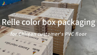Bao bì hộp màu Relle cho sàn Pvc của khách hàng Chile
